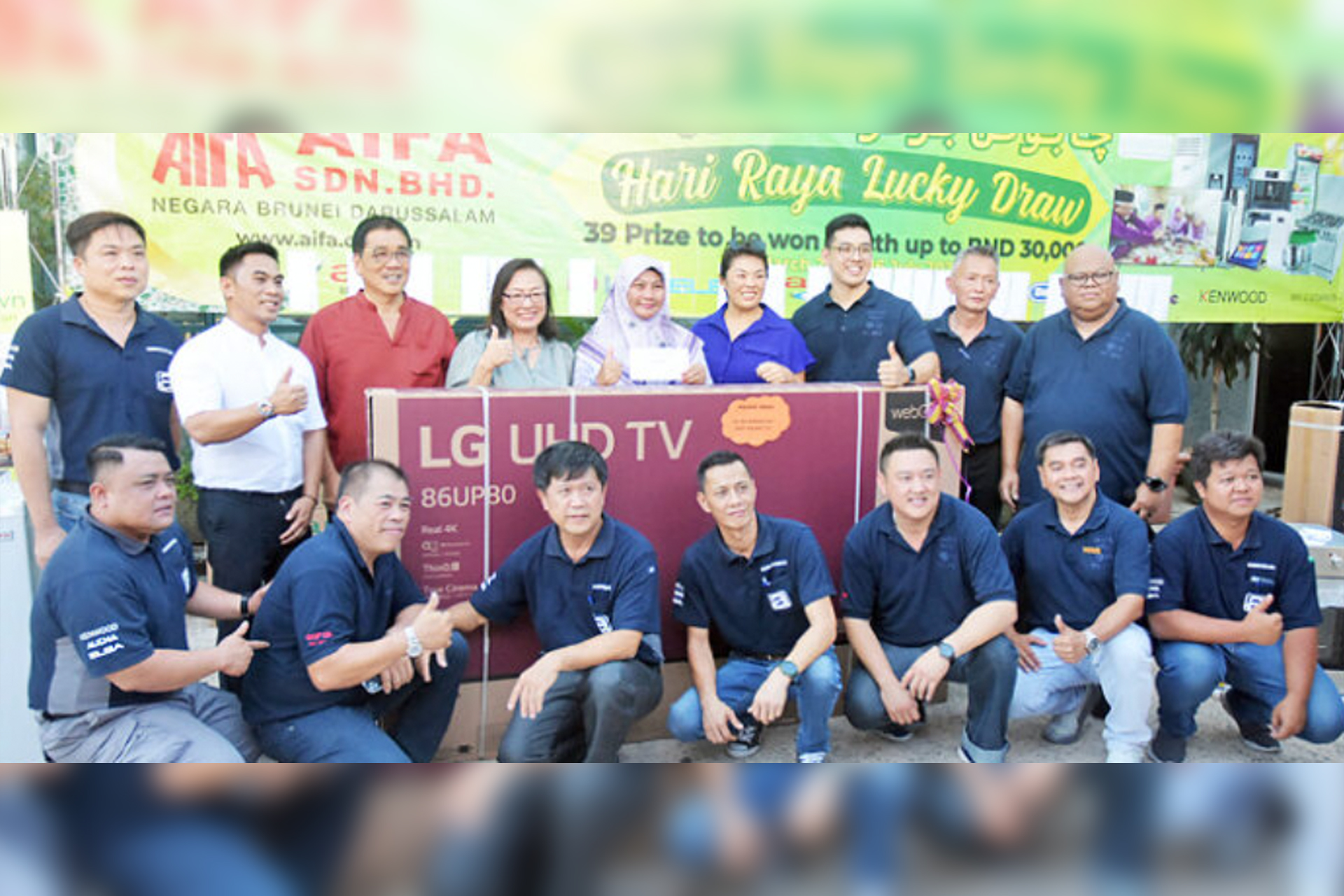Religious school staff wins big screen TV in lucky draw